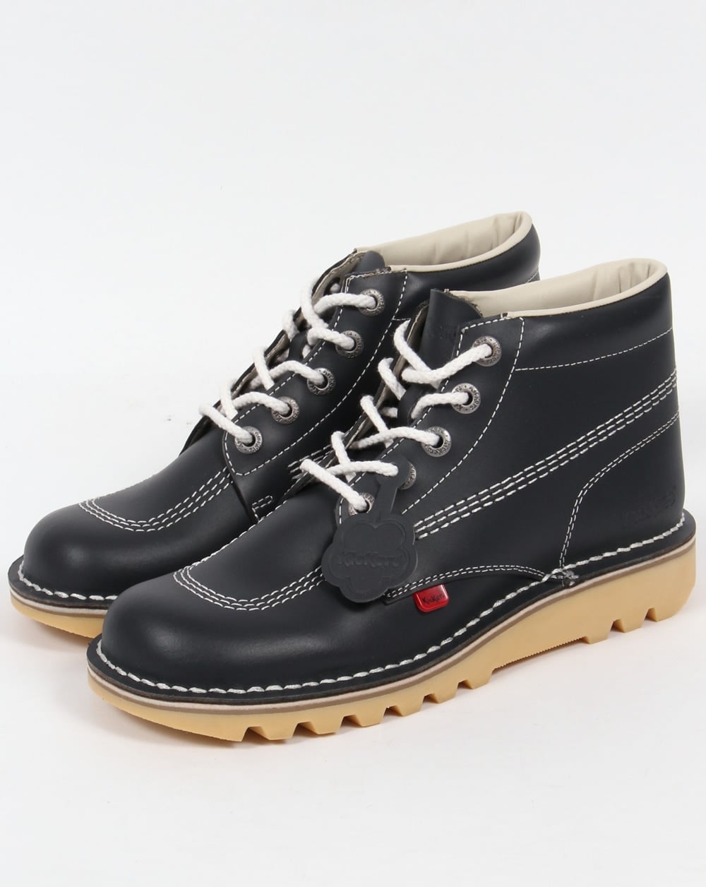 Kickers – Kick Hi – Marineblaue Lederstiefel
