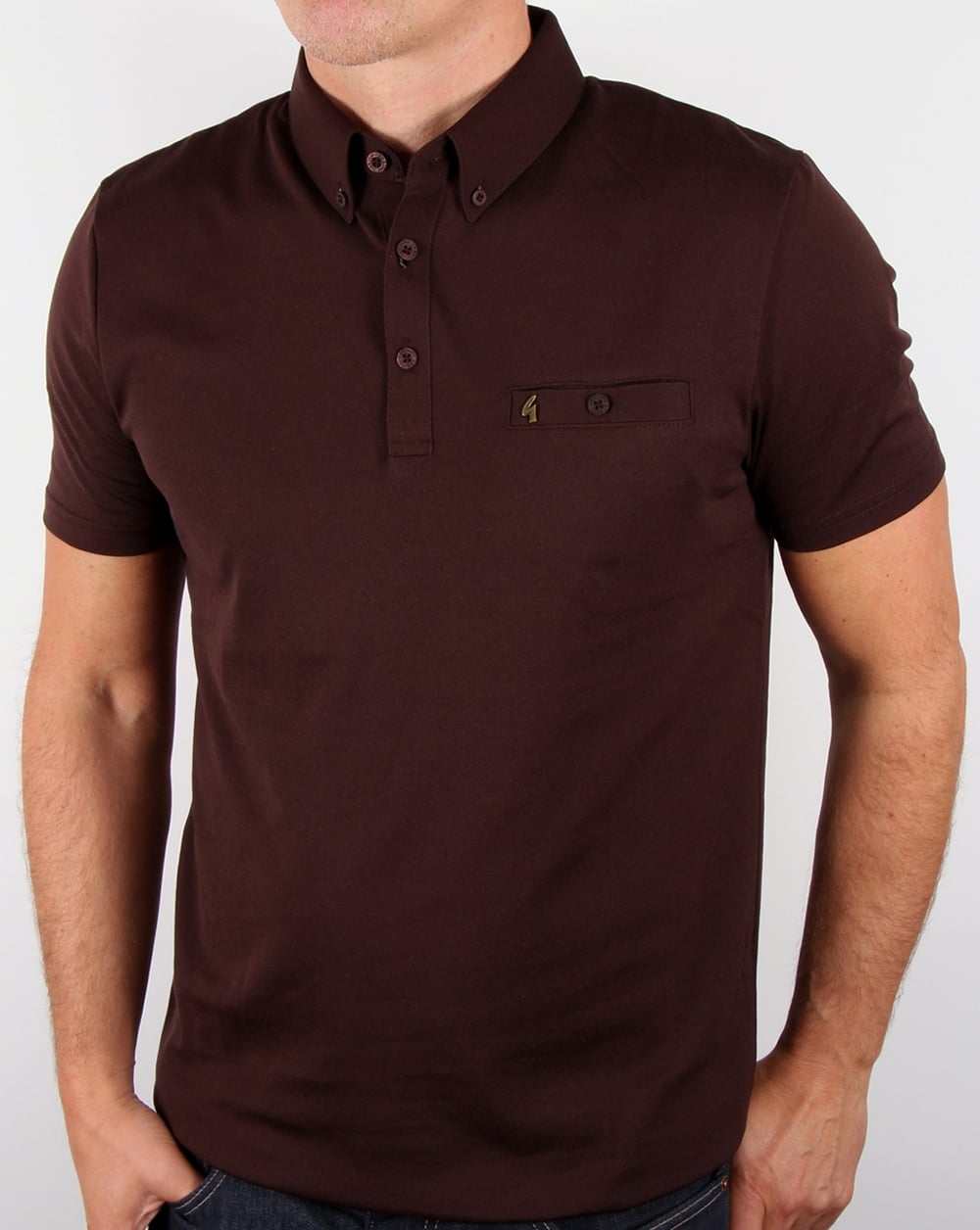 Gabicci Vintage Polo Shirt Coffee