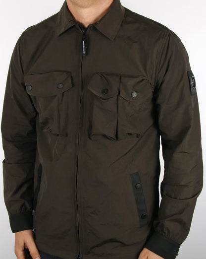 Marshall Artist – Hemdjacke mit Kapuze und mehreren Taschen, Khaki