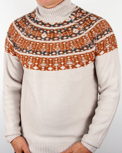 Pretty Green Abbott Strick-Rollkragenpullover in Stein