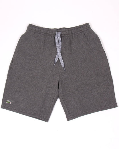 Lacoste Sport Baumwollfleece-Shorts Dunkelgrau