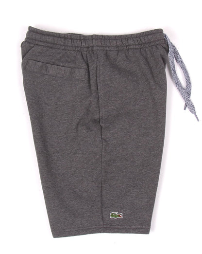 Lacoste Sport Baumwollfleece-Shorts Dunkelgrau