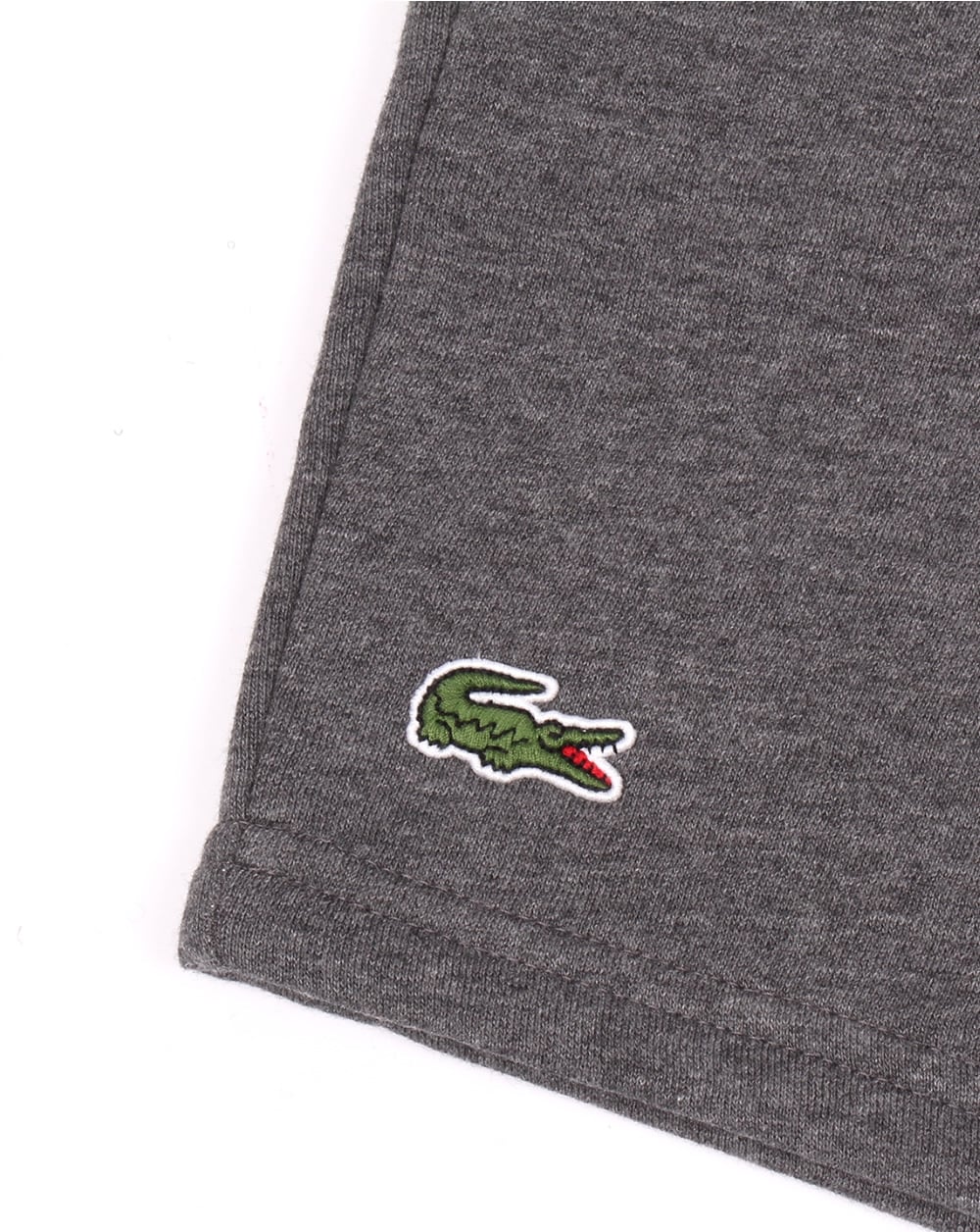 Lacoste Sport Baumwollfleece-Shorts Dunkelgrau