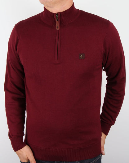 Gabicci Vintage Quarter Zip Pullover Port