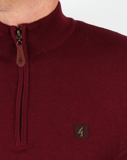 Gabicci Vintage Quarter Zip Pullover Port