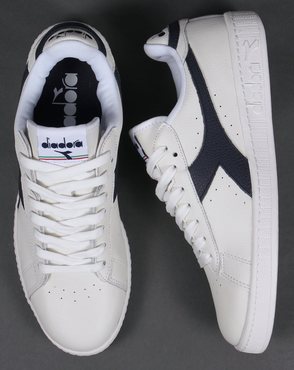 Diadora Game Low Waxed Sneakers Weiß/Marineblau