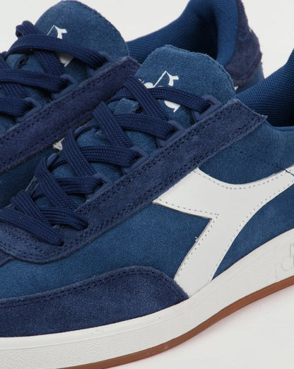 Diadora B Original Wildleder-Sneakers Marineblau/Weiß