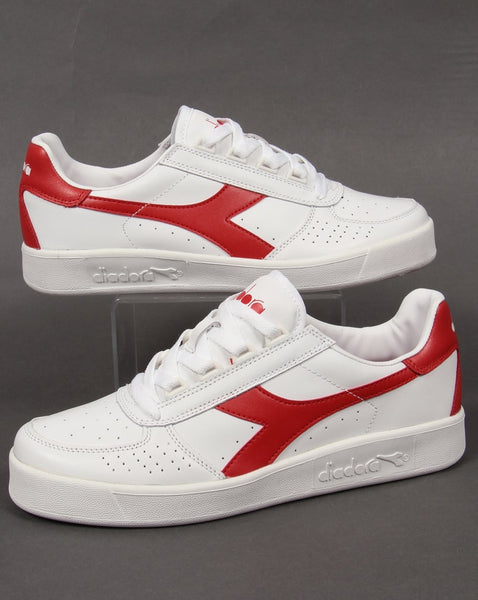 Diadora B. Elite Trainers III White/red leather