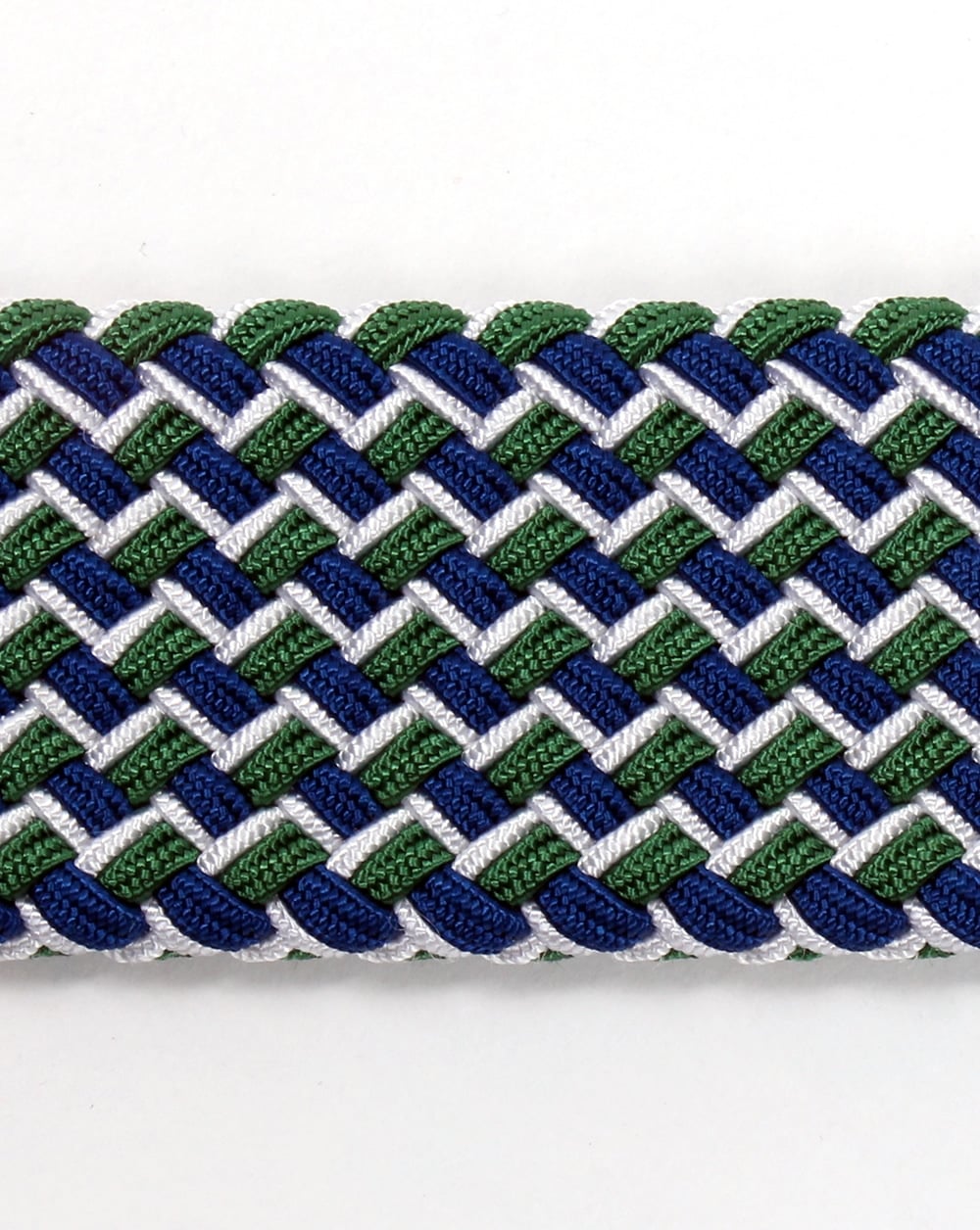 Andersons gewebter Ledergürtel Grün/Blau