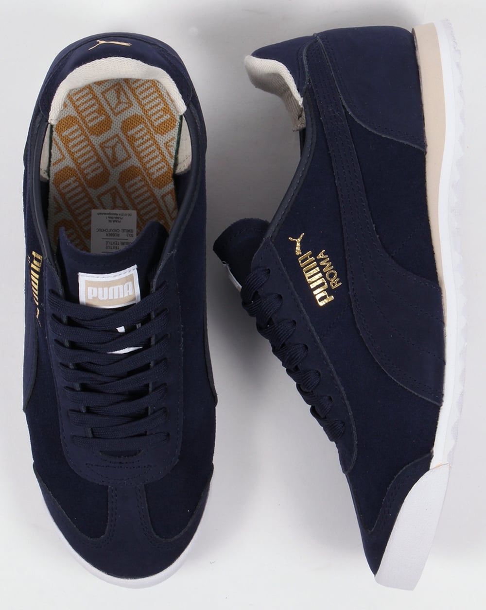 Puma Roma OG Leder-Sneaker Marineblau/Weiß
