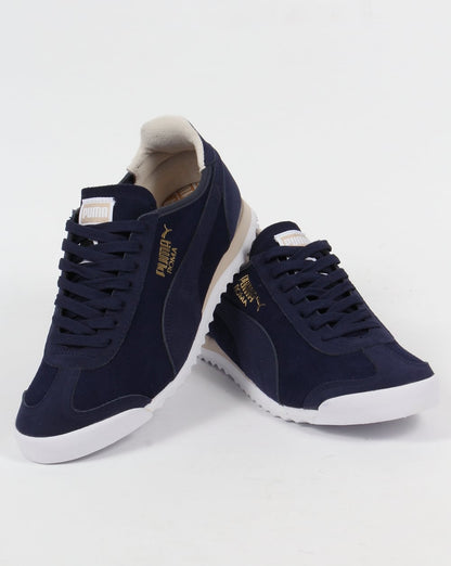 Puma Roma OG Leder-Sneaker Marineblau/Weiß