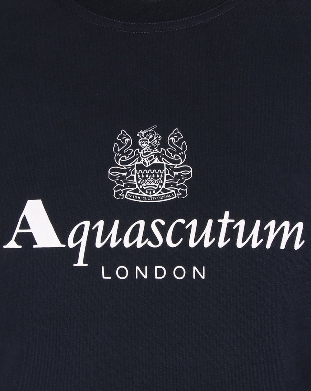 Aquascutum Henry Sweatshirt mit Rundhalsausschnitt, Marineblau