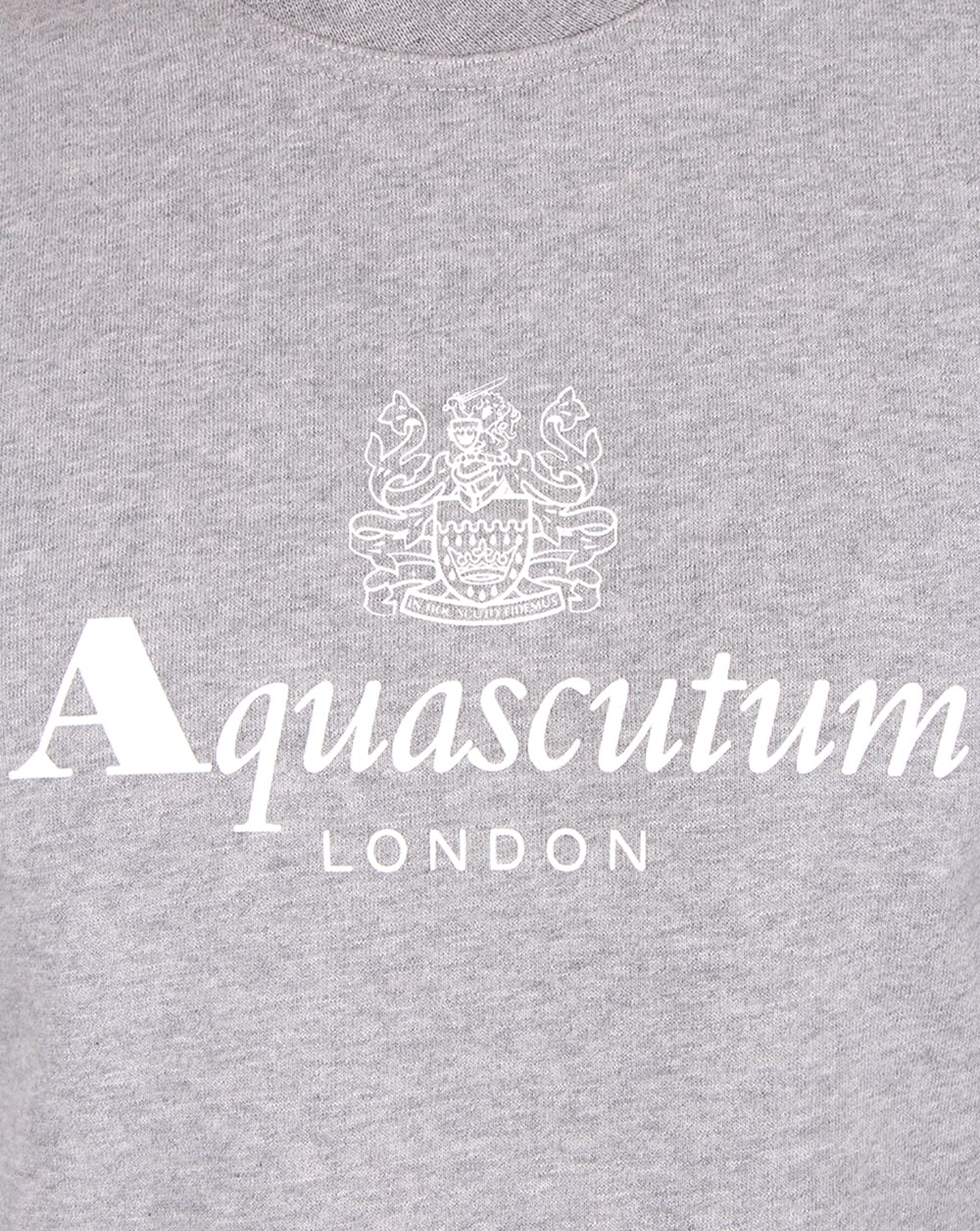Aquascutum Henry Sweatshirt mit Rundhalsausschnitt, Graumeliert