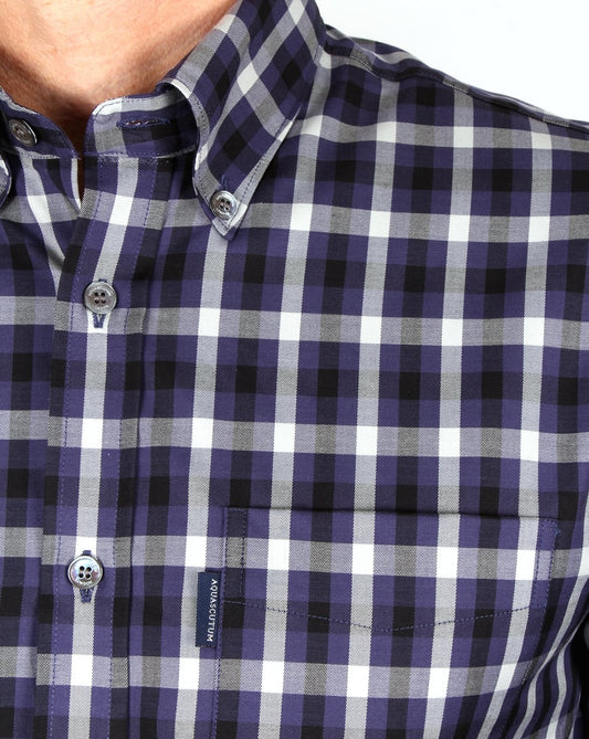 Aquascutum Aquascutum Emsworth Karohemd Marineblau