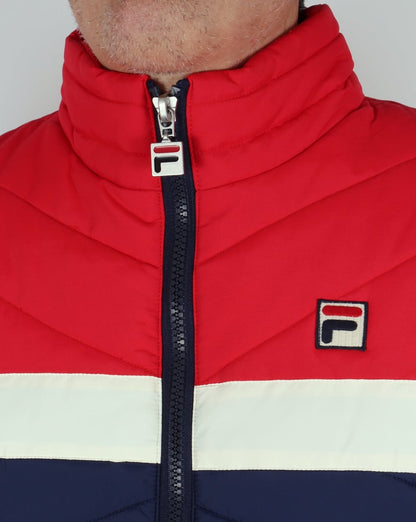 Fila Vintage 80er Skijacke Marineblau/Gardenie/Rot