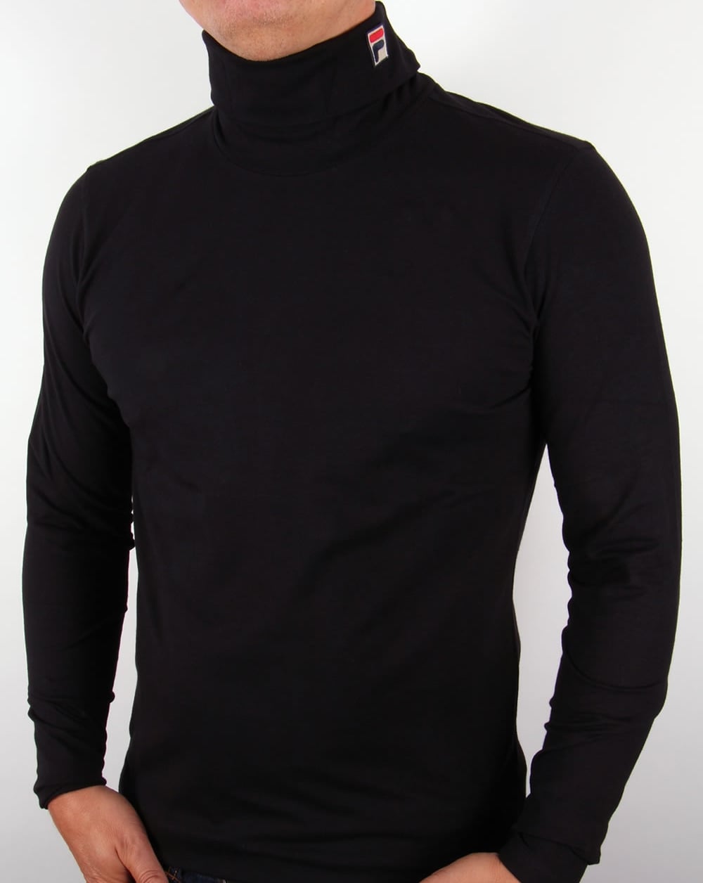 Fila Vintage Rollkragenpullover Schwarz