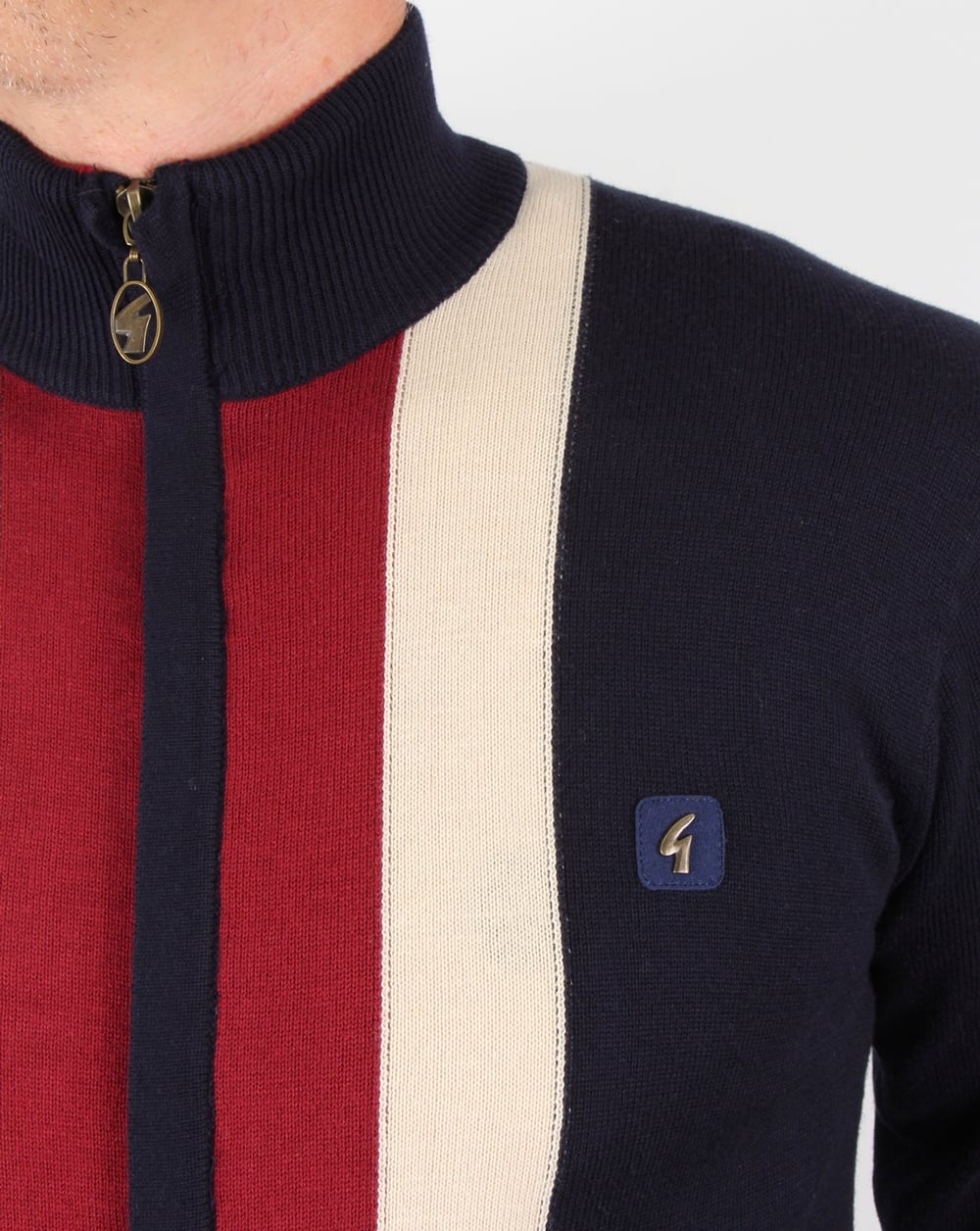Gabicci Vintage-Cardigan mit Reißverschluss, Marineblau