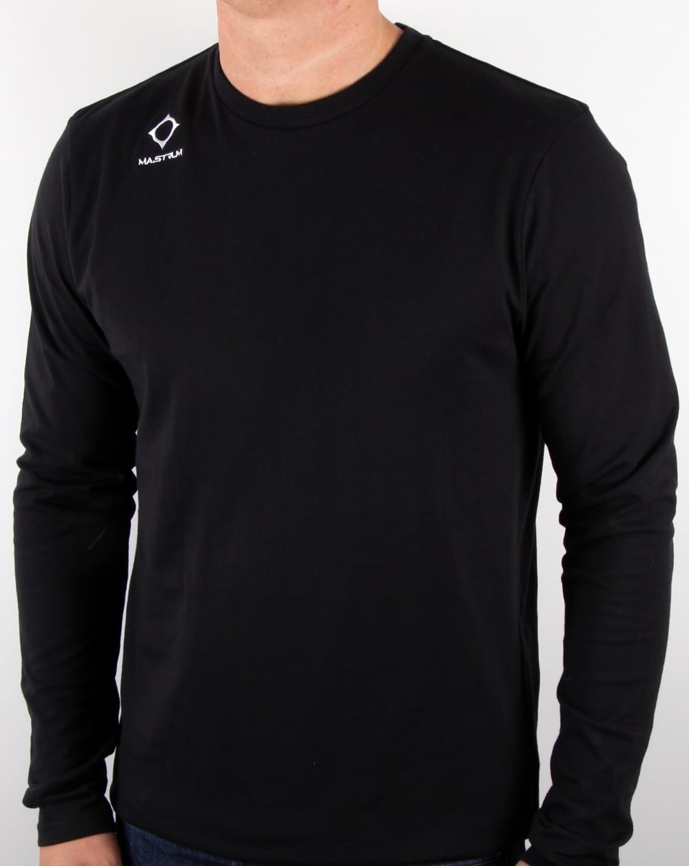 Ma.strum Emblem Langarm-T-Shirt Schwarz