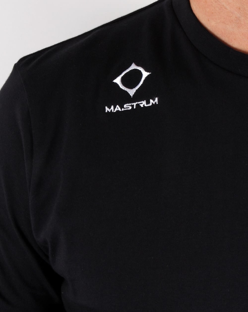 Ma.strum Emblem Langarm-T-Shirt Schwarz