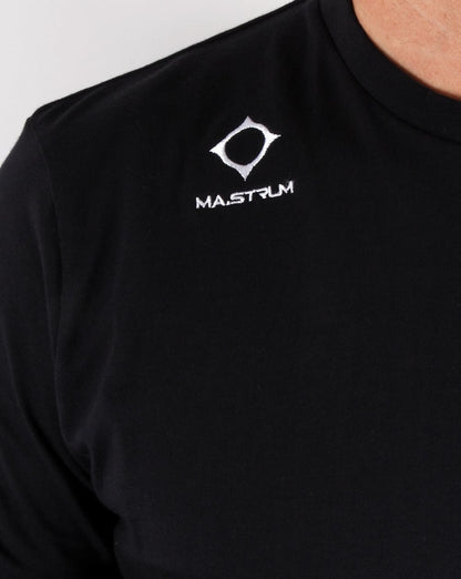 Ma.strum Emblem Langarm-T-Shirt Schwarz