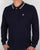 Fila Vintage Tipped Long Sleeve Polo Shirt Navy