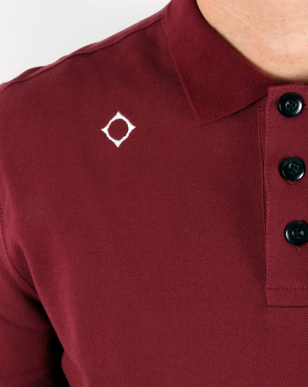 Ma.strum Langärmliges Piqué-Poloshirt in Ochsenblut