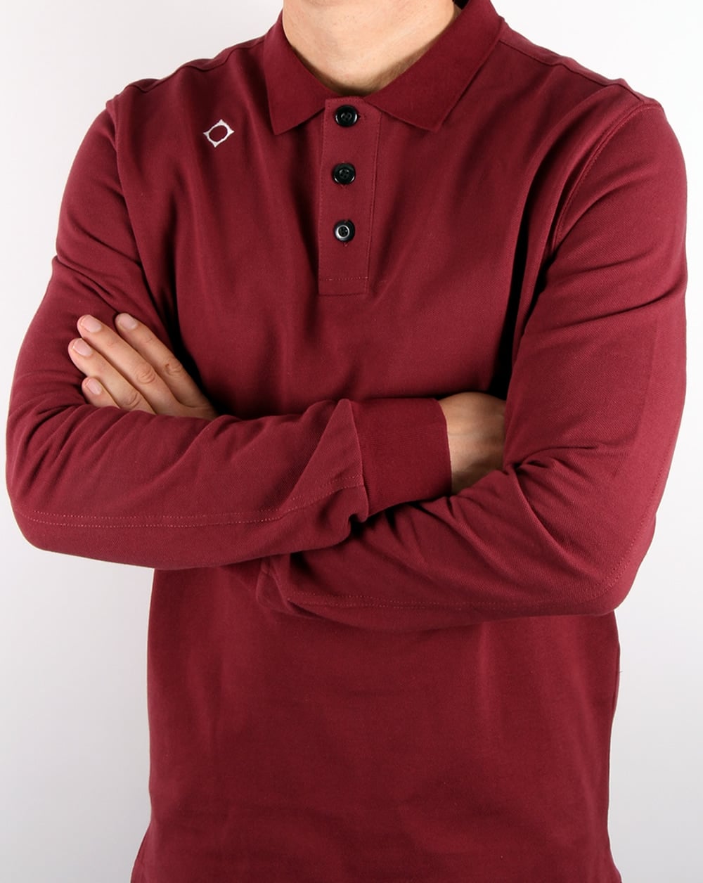 Ma.strum Langärmliges Piqué-Poloshirt in Ochsenblut