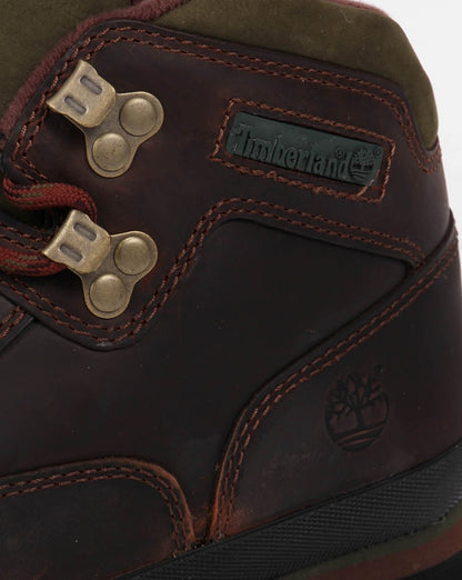 Timberland Euro Leder Wanderstiefel Braun Glatt