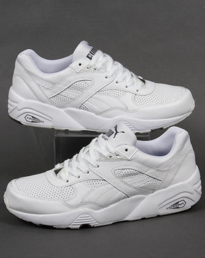 Puma R698 Core Leder-Sneaker Weiß/Weiß