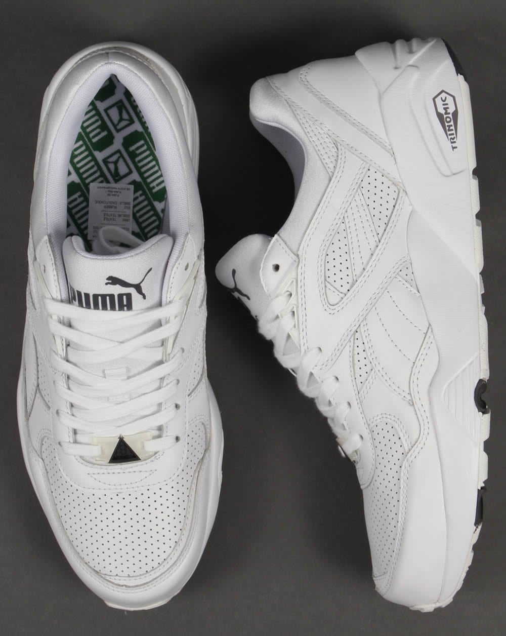 Puma R698 Core Leder-Sneaker Weiß/Weiß