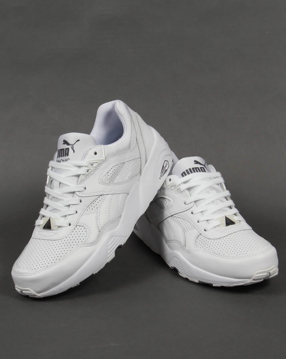 Puma R698 Core Leder-Sneaker Weiß/Weiß