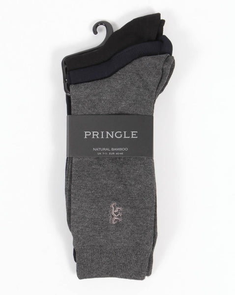 Pringle Eckford Plain Socks Black/Navy/Grey