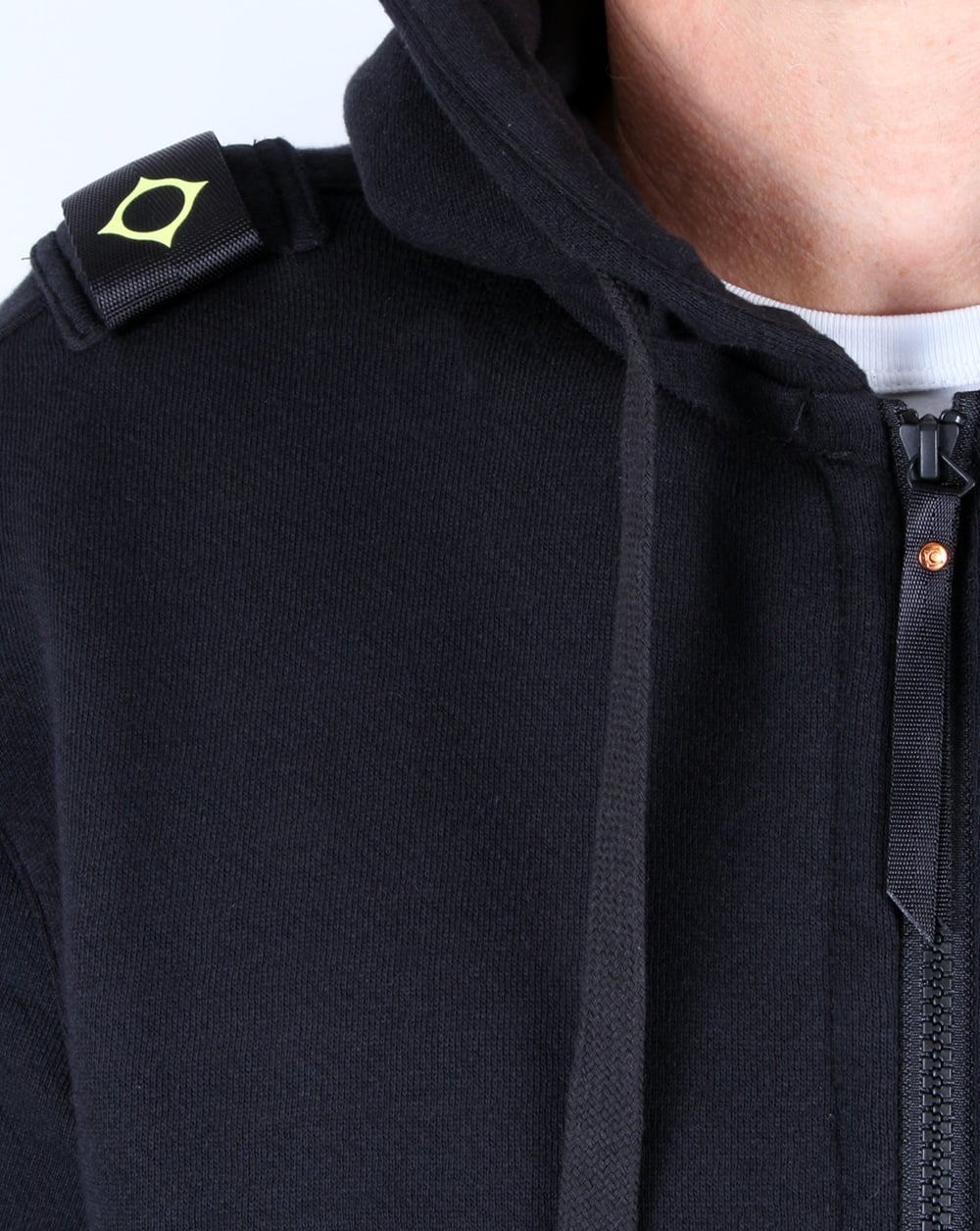 Ma.strum Kapuzenpullover mit durchgehendem Reißverschluss Schwarz