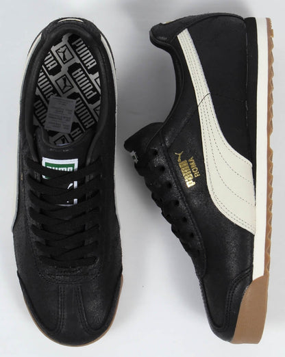 Puma Roma Leder-Sneaker Schwarz/Weiß