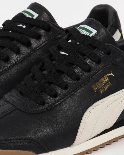 Puma Roma Leder-Sneaker Schwarz/Weiß