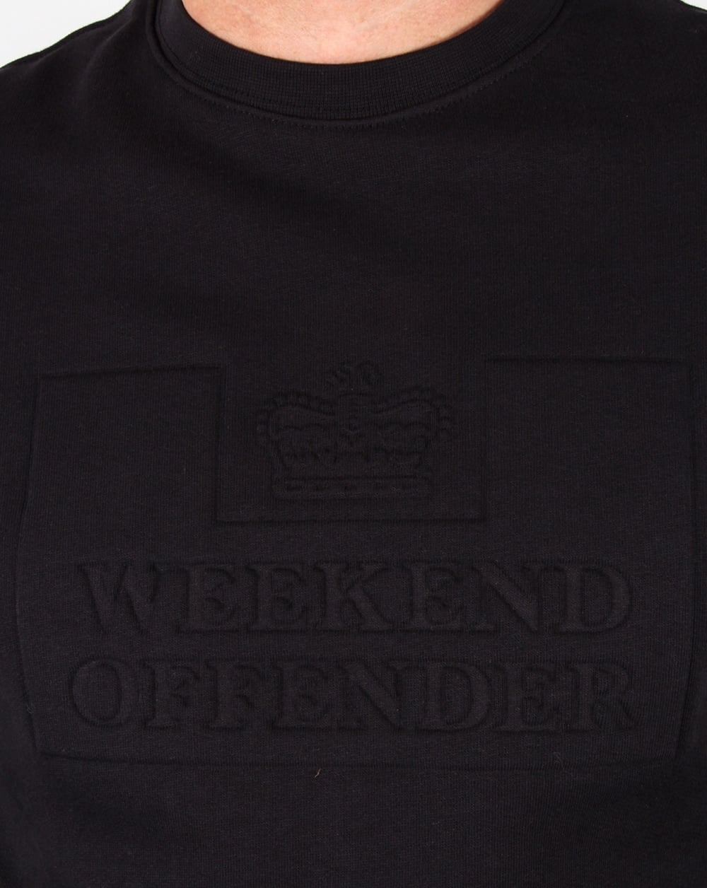 Weekend Offender Logo Sweatshirt Schwarz