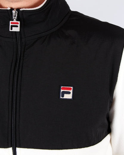 Fila Vintage Meran Microfleece Trainingsjacke Gardenia/Schwarz