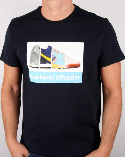 Weekend Offender Trainerspotting T-Shirt Marineblau