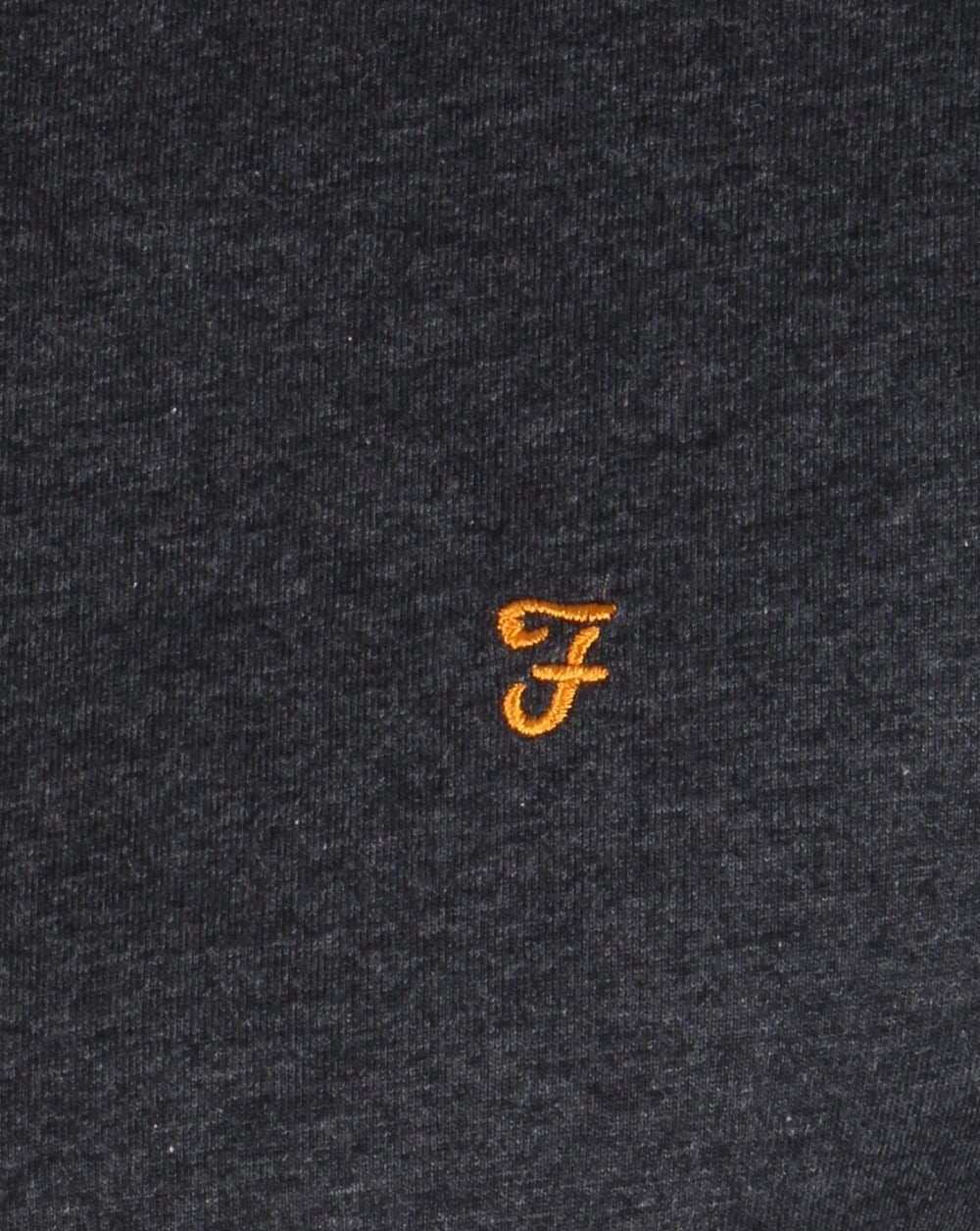 Farah – Langärmliges Denny-Logo-T-Shirt in Graumeliert