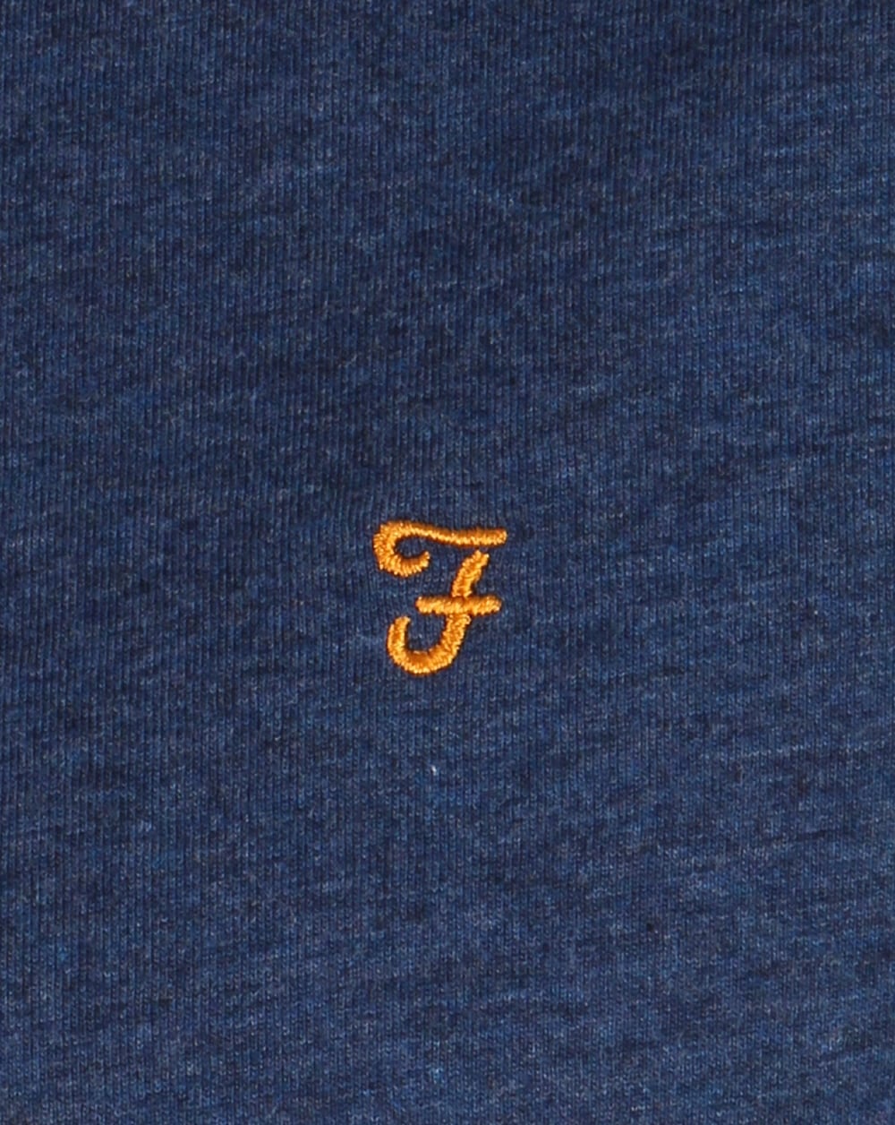 Farah – Langärmliges Denny-Logo-T-Shirt in Yale-Blau