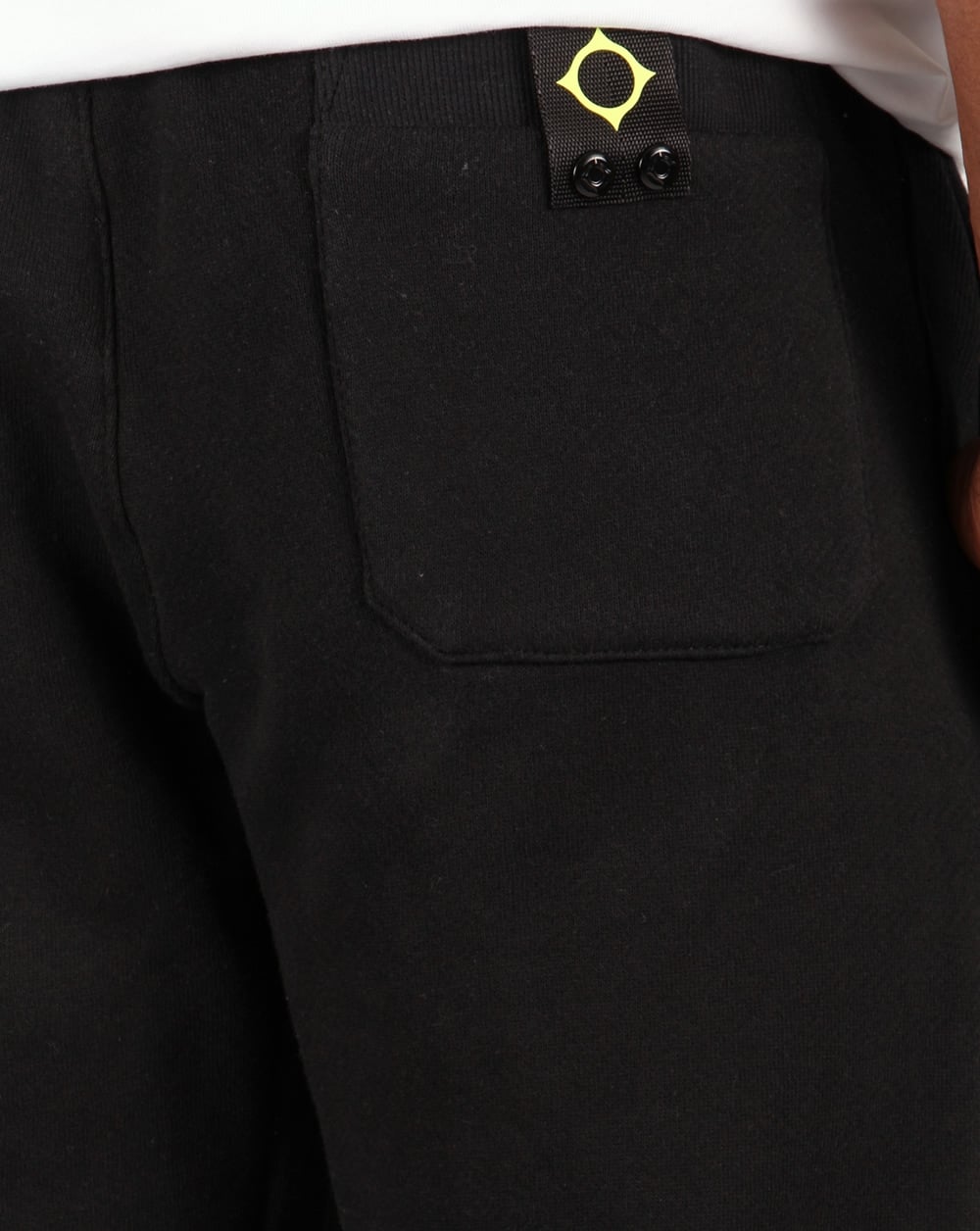 Ma.strum – Slim Fit – Schwarze Jogginghose mit Fischgrätenmuster