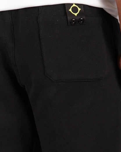 Ma.strum – Slim Fit – Schwarze Jogginghose mit Fischgrätenmuster