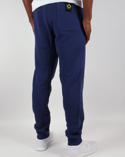 Ma.strum – Slim Fit – Jogginghose mit Fischgrätenmuster, Patriot Blue