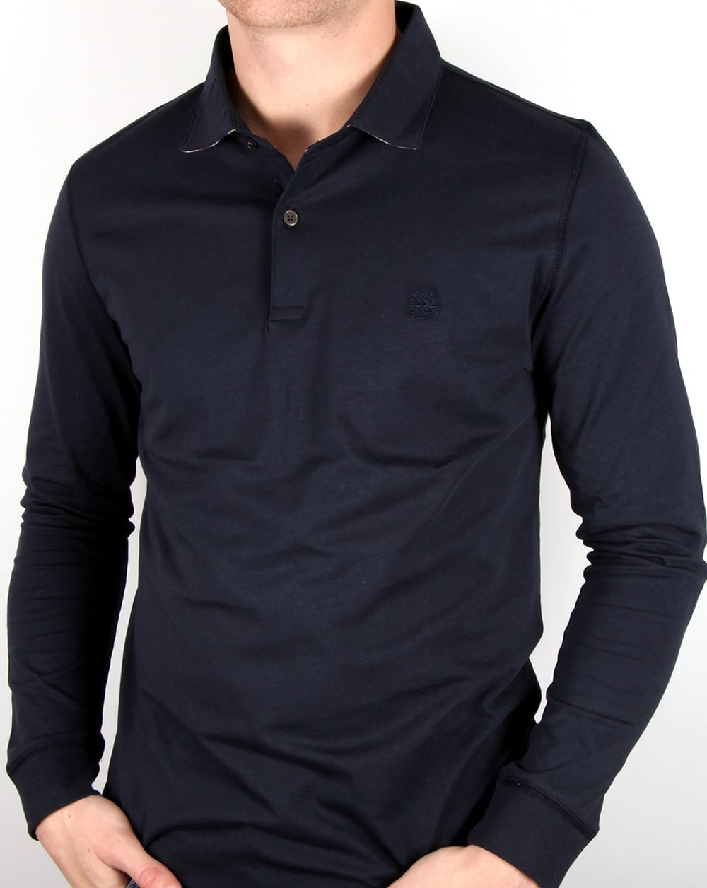 Aquascutum Kendrick Jersey Polo Shirt Navy