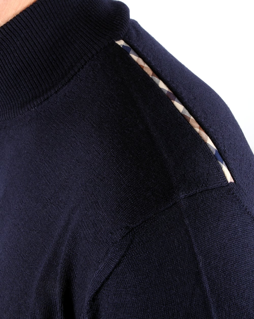 Aquascutum Tomkis Half Zip Knit Navy