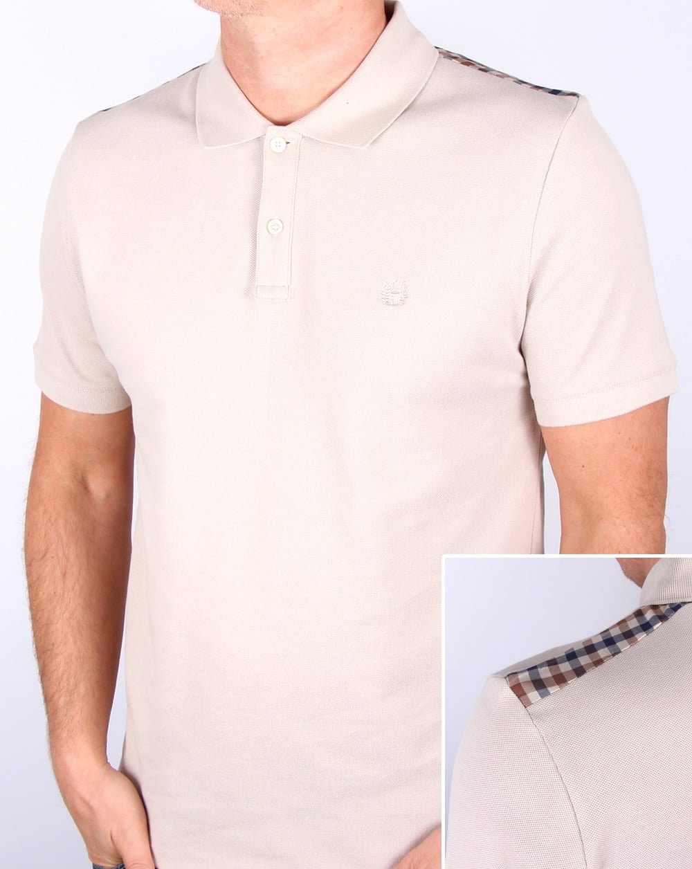 Aquascutum Hill Piqué-Poloshirt Beige