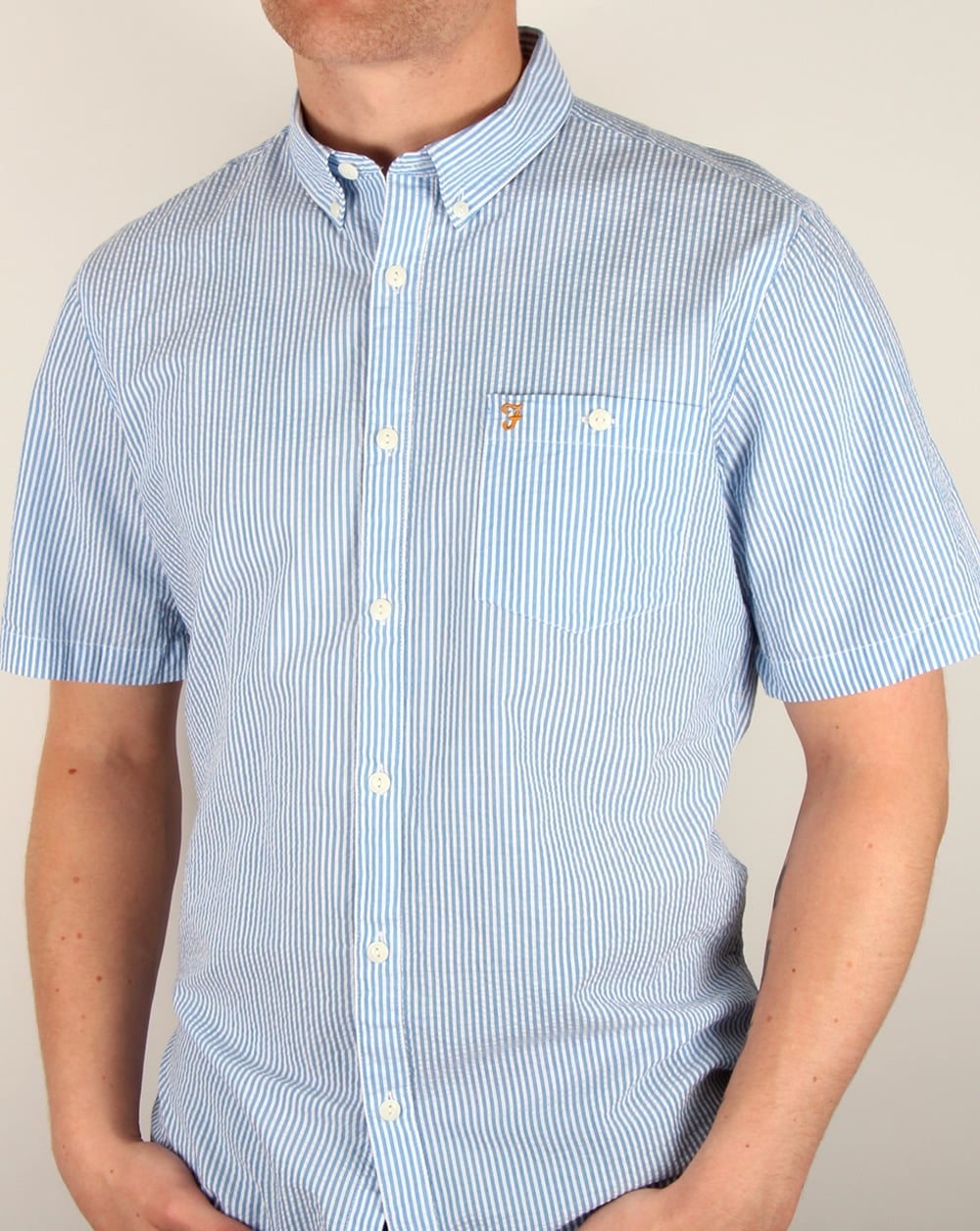 Farah Sloane Hemd Sierra Blue