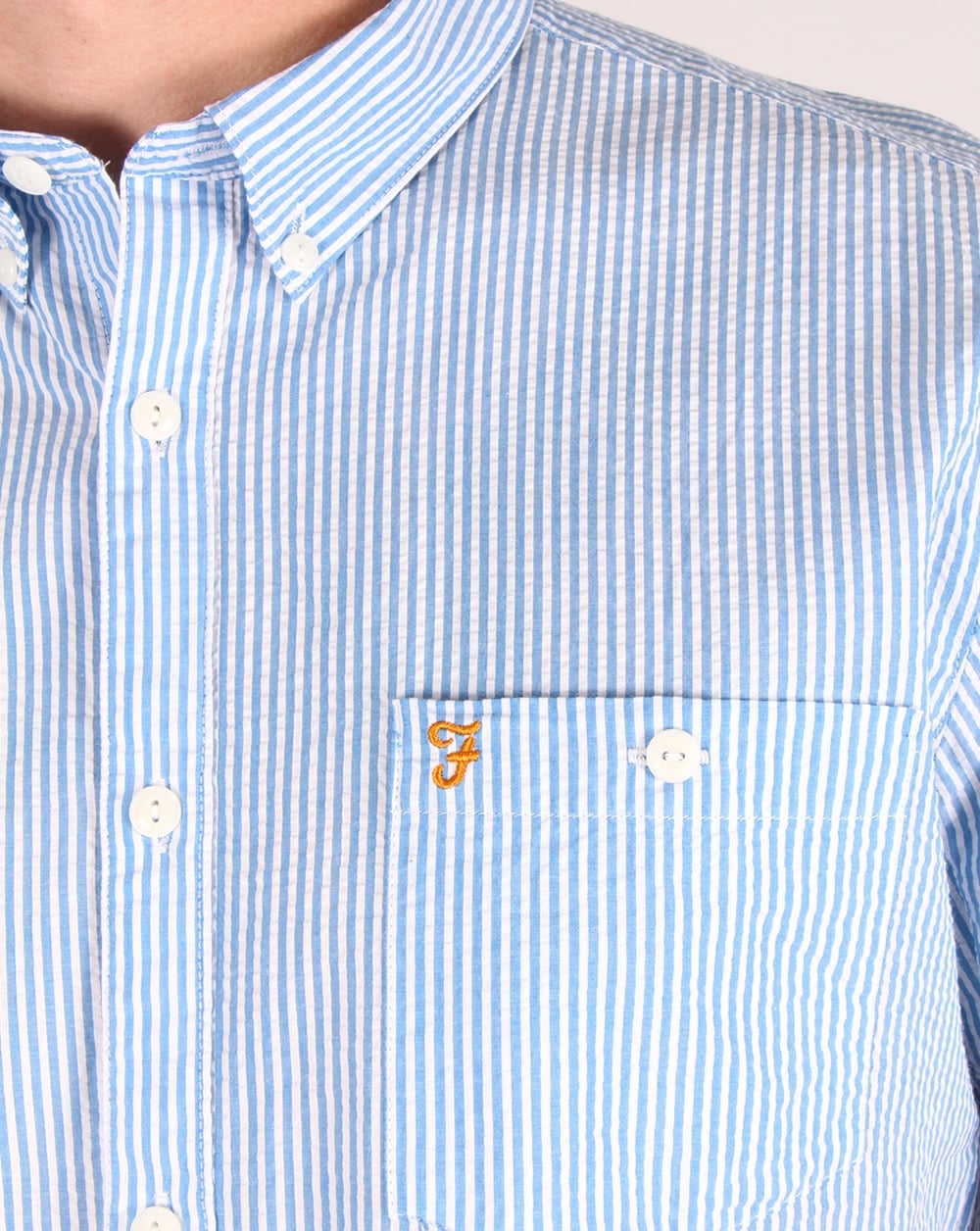 Farah Sloane Hemd Sierra Blue