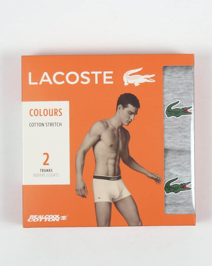 Lacoste – Doppelpack Boxershorts Grau Melange