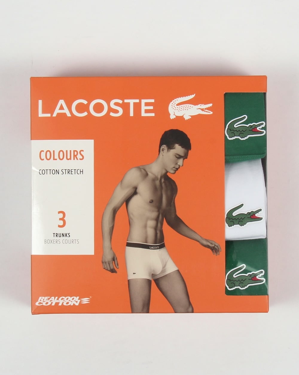 Lacoste 3er-Pack Boxershorts Weiß/Grün
